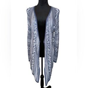 Faded Glory Boho Waterfall Cardigan, Size Large 12/14
